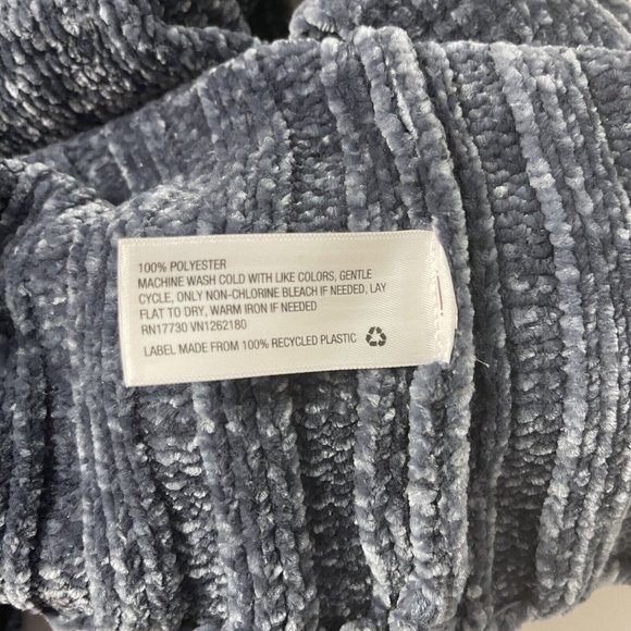 A New Day Blue Gray Velour Soft Open Front Cardigan Size XS - Picture 4 of 4